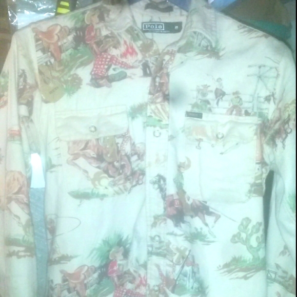 1980sVintage Polo Ralph lauren bull riding western - Picture 2 of 6